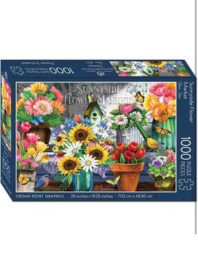 Crown Point Graphics Sunnyside Flower Market - 1000 Piece Jigsaw Puzzle